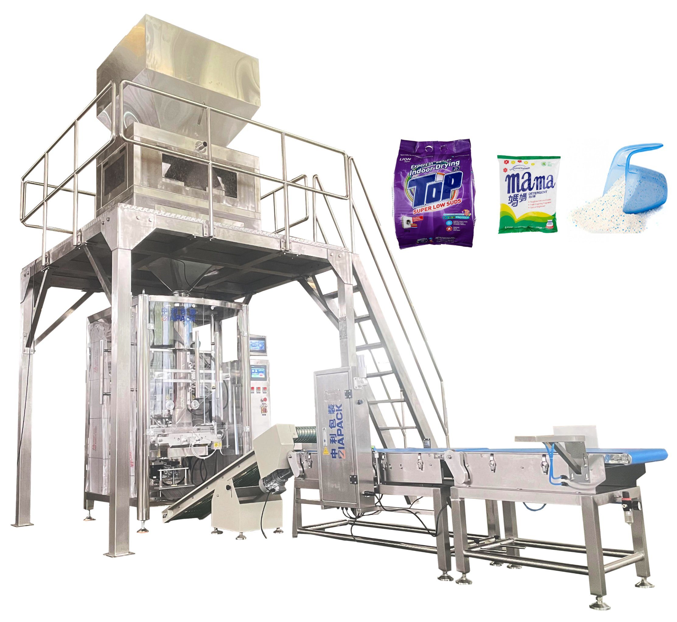 Multi-Function Vffs Vertical Automatic Packing (Packaging) Machine para sa Washing Powder