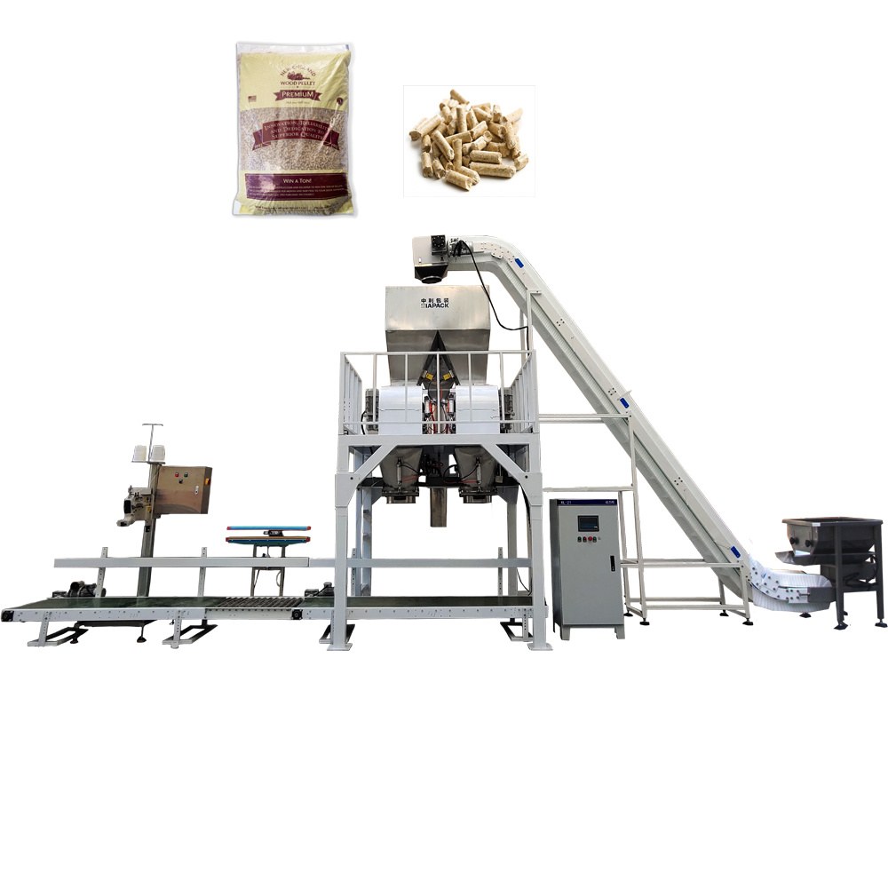 Semi-Automatic Grain Packing Machine na may Double Bucket Belt Conveyor