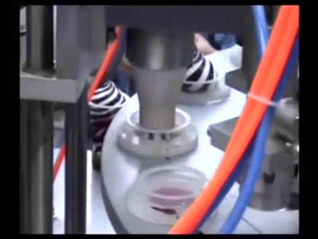 Semi Automatic Mini Rotary Ice Cream Cup Filling And Sealing Machine
